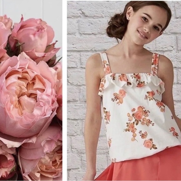 NWT 435 MATILDA JANE Hello Lovely Cabbage Rose Tank Top 14 - Picture 2 of 7